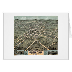 Huntsville, mapa panorámico del AL - 1871