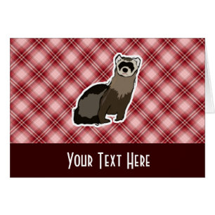 Hurón rojo de la tela escocesa