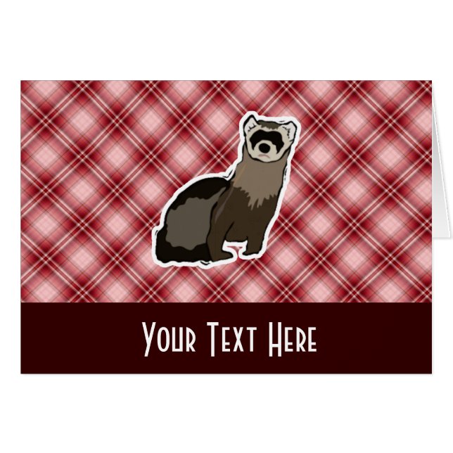 Hurón rojo de la tela escocesa (Anverso (Horizontal))