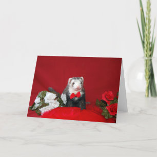 Hurón - tarjeta del día de San Valentín - Annv. -