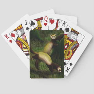 Hurones jugando cartas