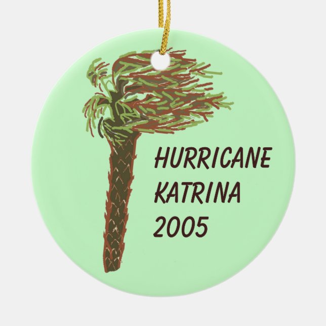 Hurr. Ornamento conmemorativo Katrina/Verde-Person (Frente)