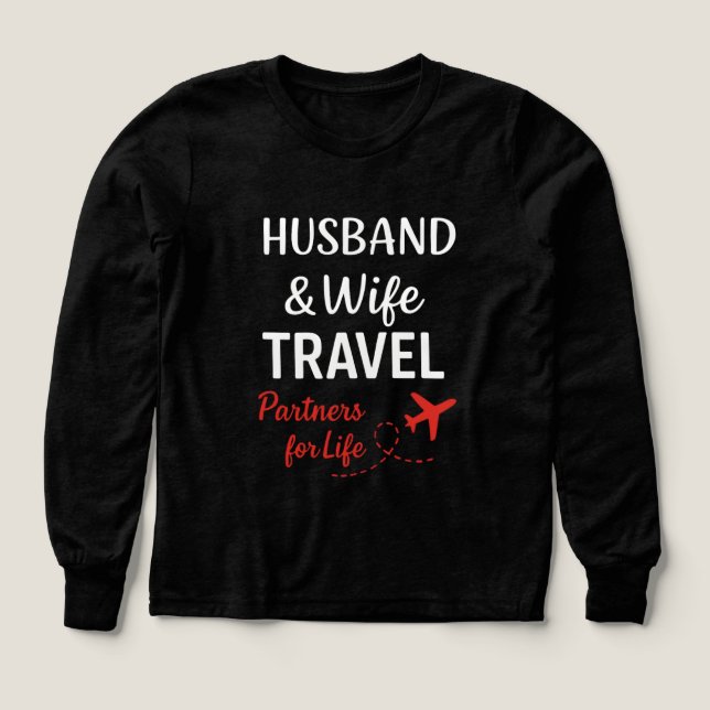 Husband & Wife Travel Partners for Life – Romantic (Diseño frontal)
