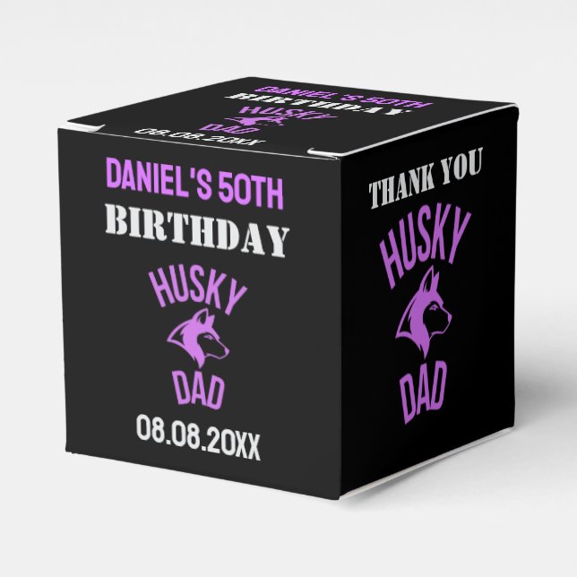 Husky Dad, Cajas de Favor de Cumpleaños de Papá Pe (Costado Anverso)