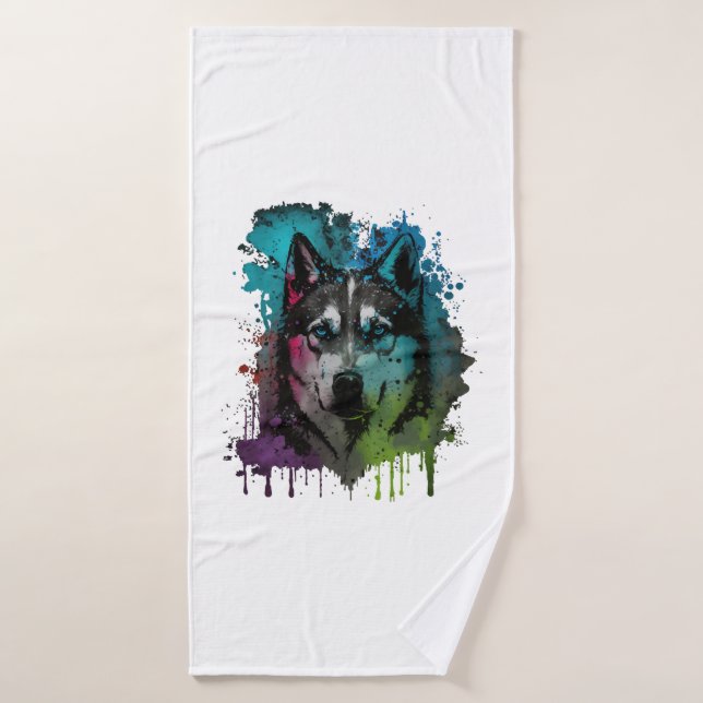 Husky Dog (Toalla de baño)