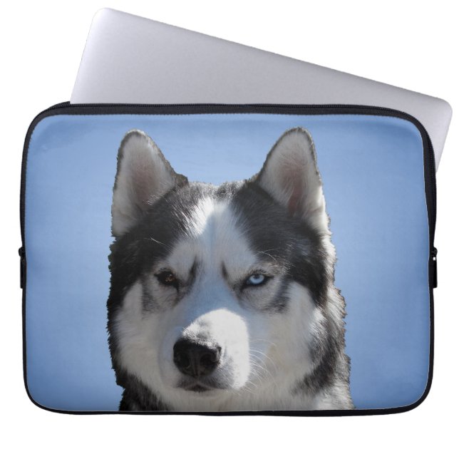 Husky Laptop Funda Siberian Husky Ojos Regalos (Frente)