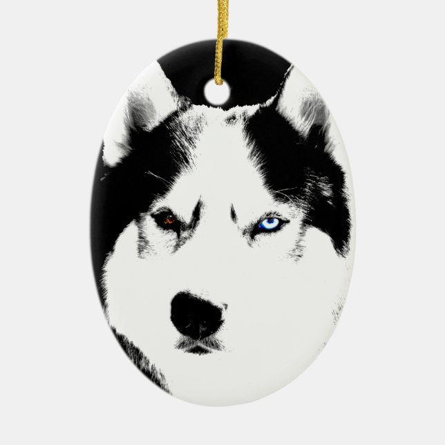 Husky Ornament Personalizado Decoración De Perro (Frente)