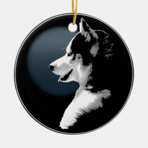 Husky Ornament Personalizado Decoración de Perro L