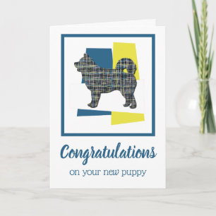 Husky Siberian Puppy felicitaciones Tarjeta de fel