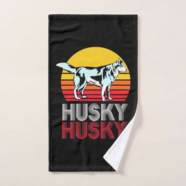 Husky Siberian Retro Vintage (Toalla de mano)