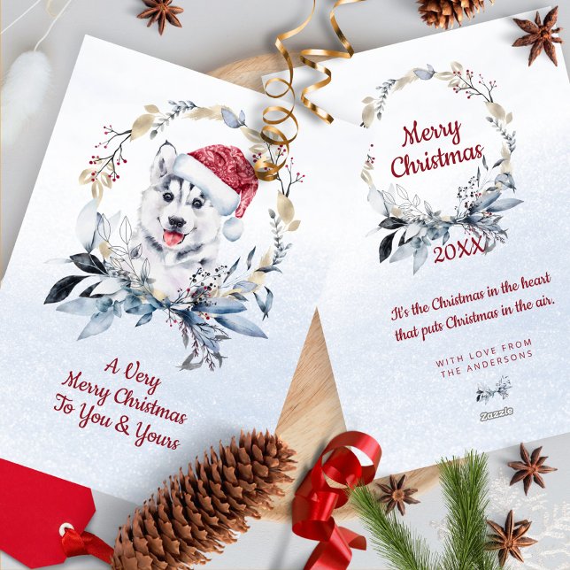 Husky Siberiano Acogedor Nevado Navidad Personaliz (Subido por el creador)