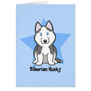 Husky siberiano de la estrella de Kawaii