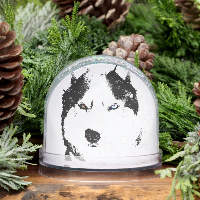 Husky Snow Globe Husky Malamute Custom Snow Globe (Invierno)