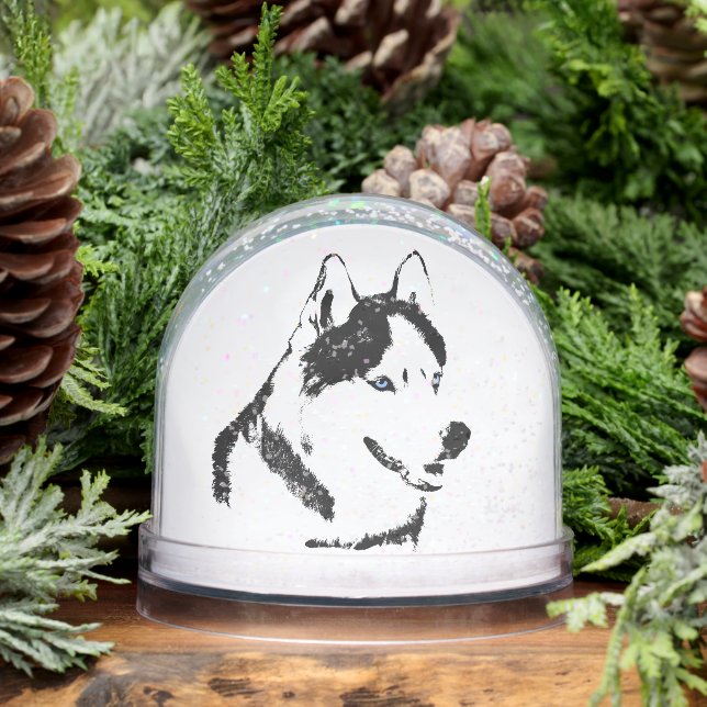 Husky Snowglobe Siberian Husky Customize Snowglobe (Invierno)