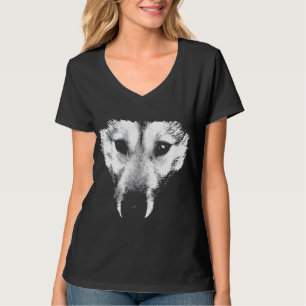 Husky T-Shirt Husky Camisetas de Lobo de Arte