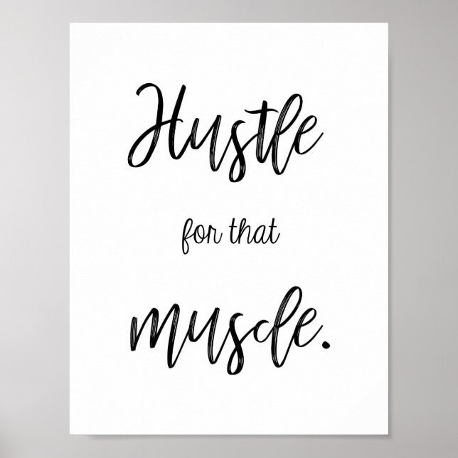 Hustle para ese músculo - Decoración de la motivac (Frente)