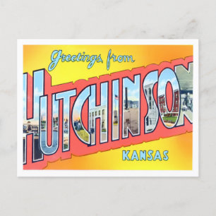 Hutchinson, tarjeta postal de las grandes letras d