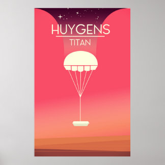 Huygens Titan poster de Arte Espacial.