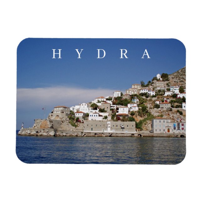 Hydra Island view nevera imán (Horizontal)