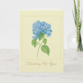 Hydrangea Azul Pensando en Ti | Tarjeta de Felicit
