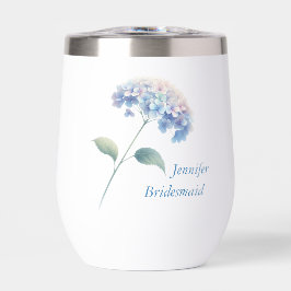 Hydrangea Bridesmaid Wine Tumbler