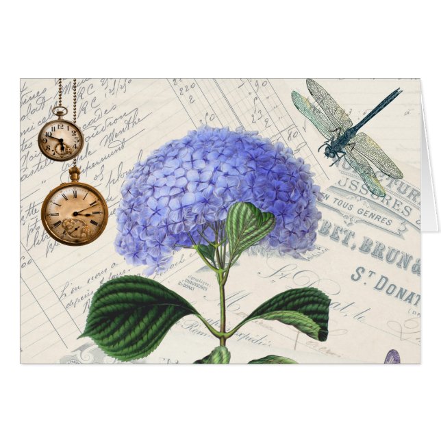 Hydrangea Collage (Anverso (Horizontal))