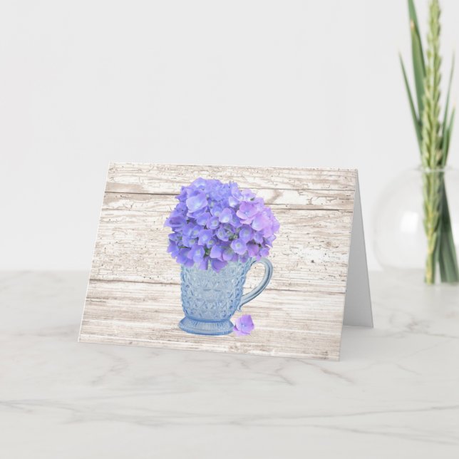 Hydrangea del país Tarjeta del día de la madre de  (Anverso)