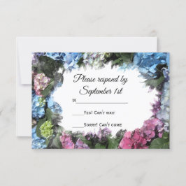 Hydrangea Flores Boda Respuesta RSVP