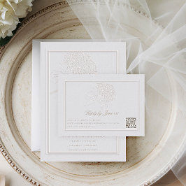 Hydrangea Formal Elegante Marfil Respuesta Boda QR