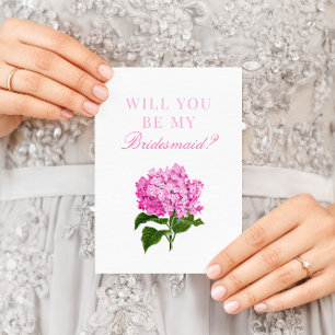 Hydrangea Rosa Serás Mi Tarjeta Para La Novia