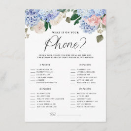 Hydrangeas azules ¿Qué hay en tu tarjeta de juego 