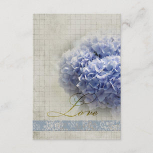 Hydrangeas azules románticos que casan RSVP