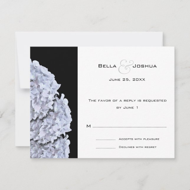 Hydrangeas blancas RSVP (Anverso)