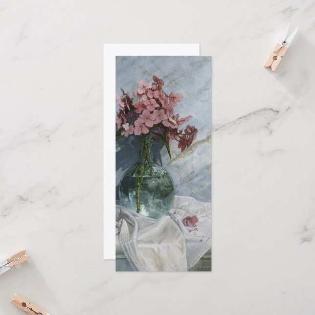 Hydrangeas in Sea Glass Greeting Card (Anverso/Reverso In Situ)