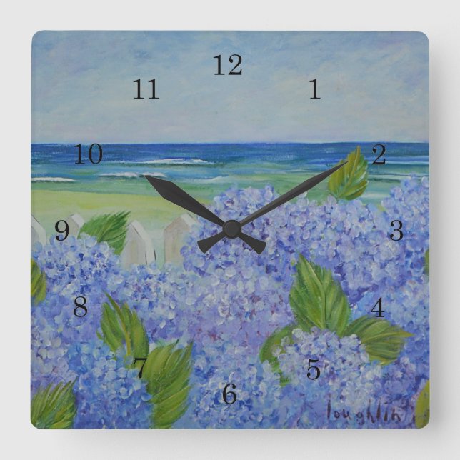 Hydrangeas por el reloj de pared de mar (Anverso)