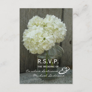 Hydranges & Barnwood Wedding RSVP