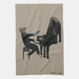 Hyena Piano Music Pianist Fantasy Kitchen Toalla