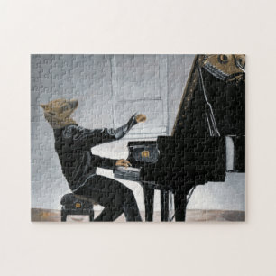 Hyena Piano Music Player Fantasy Art Medium Puzzle