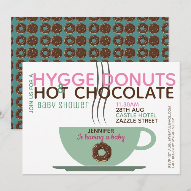 HYGGE Baby/Bridal/ Shower o CUALQUIER Invitación a (Anverso / Reverso)