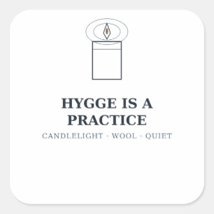 Hygge Es una Práctica — Calcomanía de Invierno