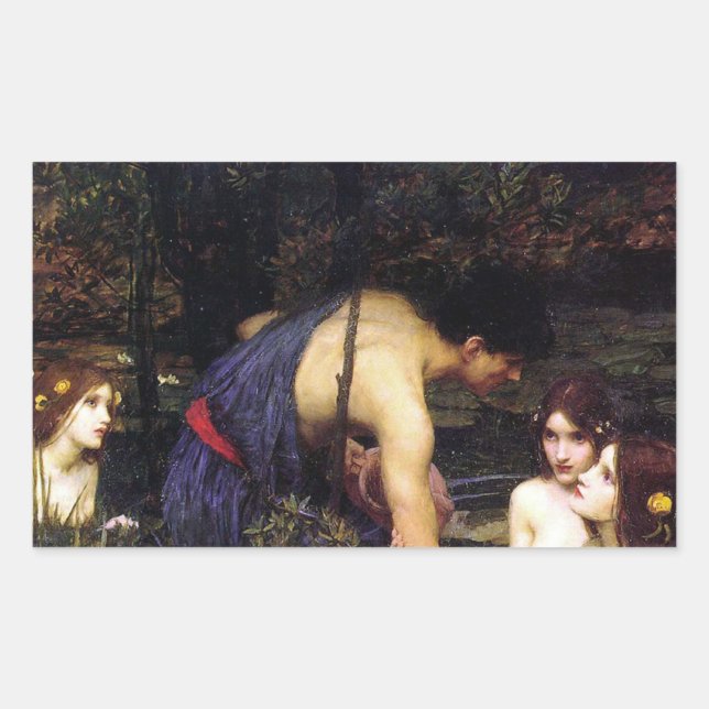 Hylas y el Pegatina Nymphs Waterhouse (Anverso)