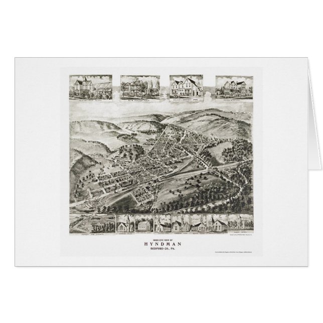 Hyndman, mapa panorámico del PA - 1906 (Anverso (Horizontal))