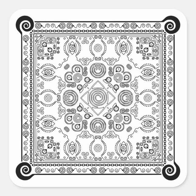 Hypno Hanky Spiral Bandana, adhesivo de pañuelo (Anverso)