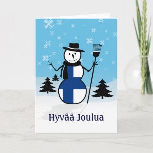 Hyvää Joulua Feliz Navidad Finlandia Snowman