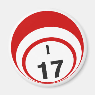 I17 imán de nevera de bolas de bingo