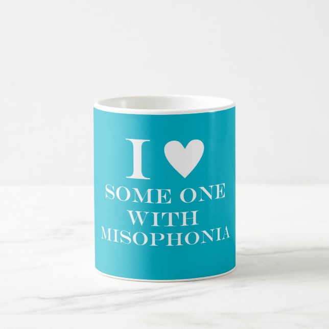 ♥ I alguien con la taza de Misophonia - turquesa (Centro)