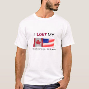 I, AMOR, MI, canadiense/los E.E.U.U. camiseta