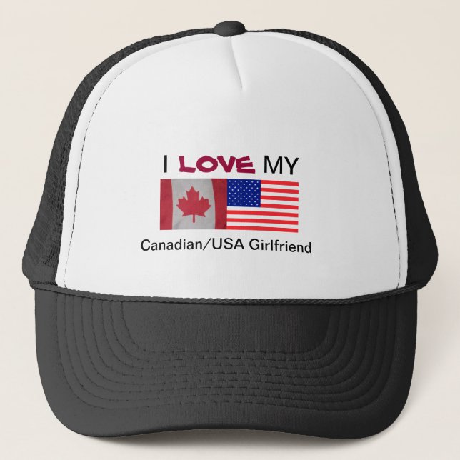 I, AMOR, MI, gorra del chica de Canadian/USA… (Anverso)