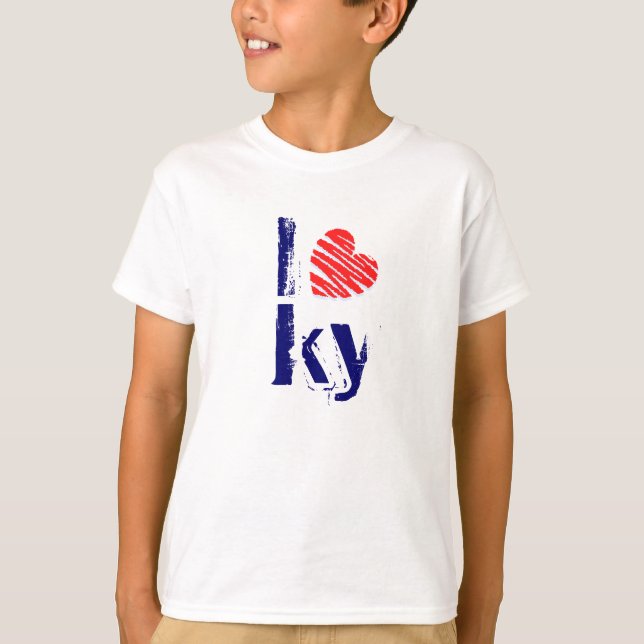 I amor retro KY de la camiseta de la moda de (Anverso)