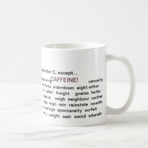I antes de taza de café de E